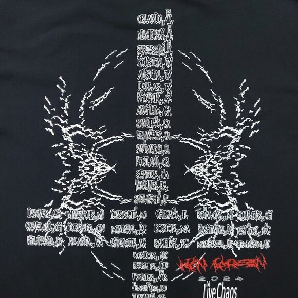 Ken Carson T-Shirt Live Chaos Tour 2024 Merchandise Rap Tee XL - Picture 4 of 12